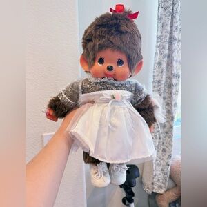 Large Monchhichi bridal girl doll